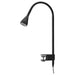 IKEA NÄVLINGE LED clamp spotlight black 63cm mounted on desk with warm white light beam #30449885