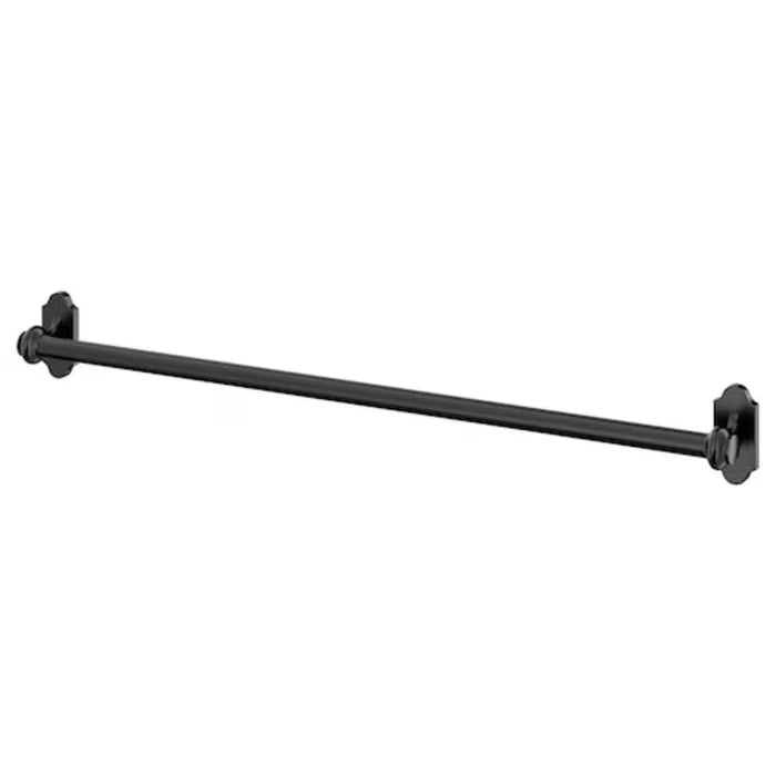  IKEA FINTORP rail black 57cm wall-mounted kitchen storage organiser with powder-coated steel finish #70201905