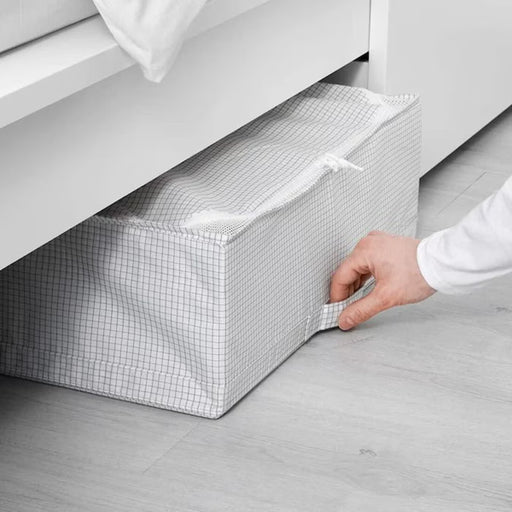 IKEA STUK storage case open view showing interior space and ventilation net corners