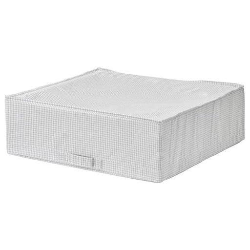 IKEA STUK storage case white grey 55x51x18 cm flat under-bed organiser with label holder #20309574