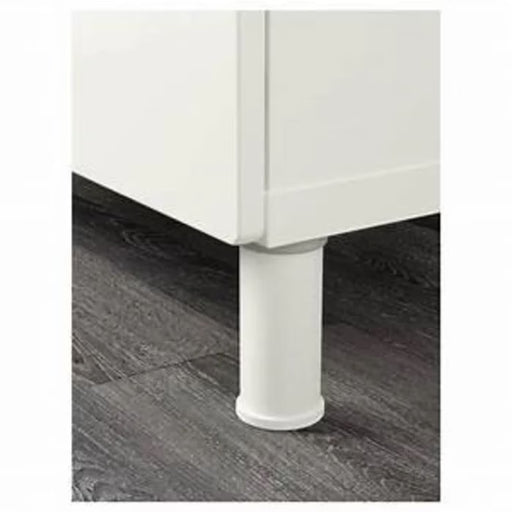IKEA STUVA GRUNDLIG table legs installed on white desk in home office setting