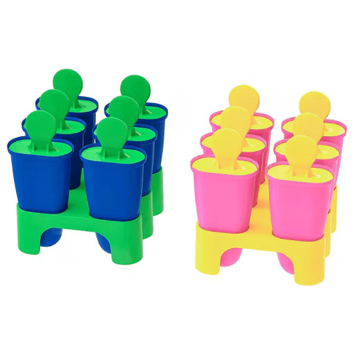 IKEA CHOSIGT ice lolly maker assorted colours set of 6 silicone moulds filled with frozen fruit pops #60208479