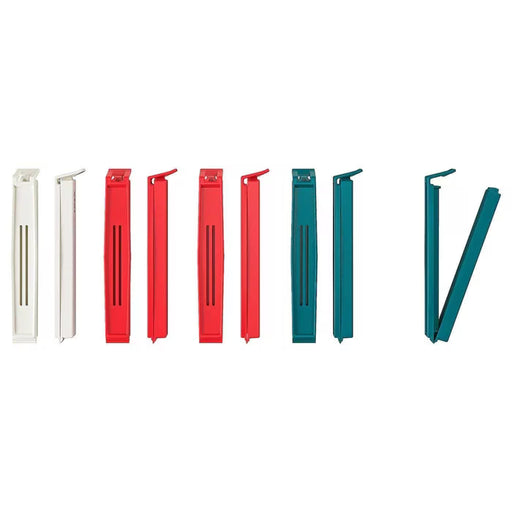 IKEA BEVARA mixed colour sealing clips pack of 10 on white background #30339170
