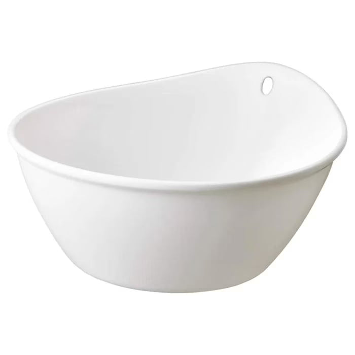 IKEA GRUMLAN white wash-tub 27 cm front view on white background #502.864.82