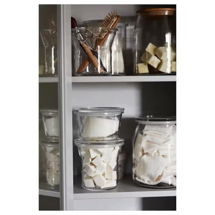 IKEA 365+ glass food container open top view showing interior capacity and glass lid