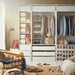 IKEA SKUBB white storage case stacked showing low-profile stackable design