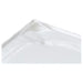 IKEA SKUBB white storage case with handle pulled out from under bed side angle view