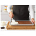  IKEA VARDAGEN silver baking tin 38x26 cm side profile showing depth and rim detail