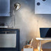 IKEA RÅVAROR clamp lamp used as reading spotlight on bedside table nighttime setting