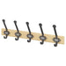 IKEA KARTOTEK rack with 5 hooks pine grey wall-mounted with removable label slots front view #80347078