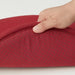 IKEA SUNNEA red chair pad side angle showing 2.5cm foam thickness and profile