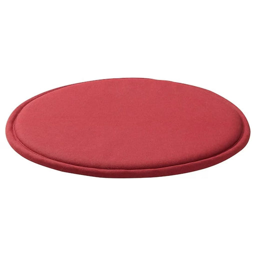 IKEA SUNNEA chair pad red Lofallet 36cm round foam cushion top view on dining chair #30477883