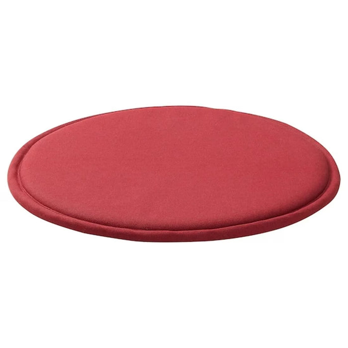 IKEA SUNNEA chair pad red Lofallet 36cm round foam cushion top view on dining chair #30477883