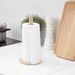  IKEA BARKARYD bamboo kitchen roll holder side angle showing full height and base stability