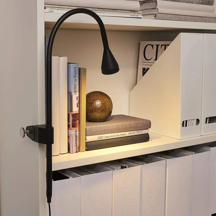 IKEA NÄVLINGE LED Clamp Spotlight — Black, 63cm | Desk, Bedside & Reading Light