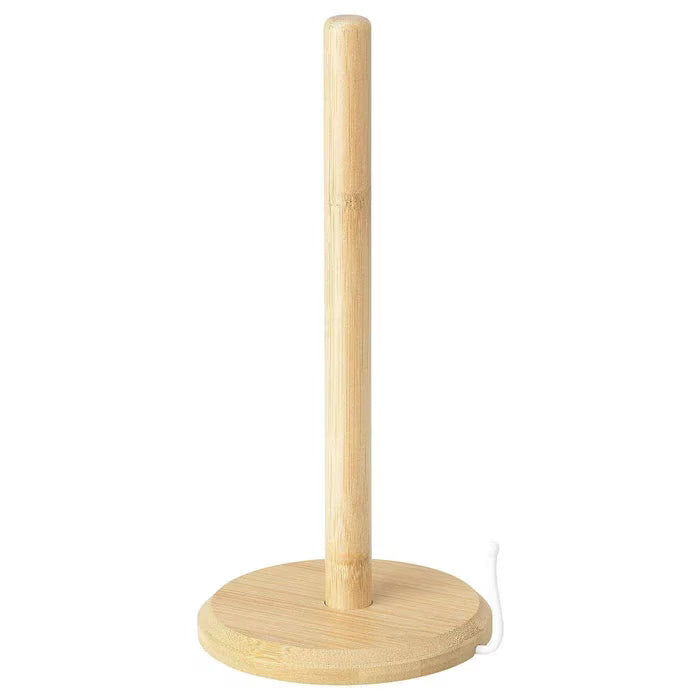  IKEA BARKARYD bamboo kitchen roll holder 30cm on countertop with support tear-off bar #80459971