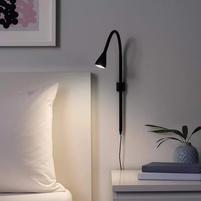 IKEA NÄVLINGE LED Clamp Spotlight — Black, 63cm | Desk, Bedside & Reading Light