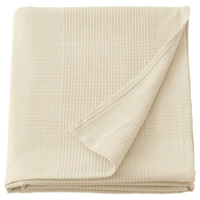 Soft & Durable IKEA INDIRA Bedspread, natural/unbleached cotton, 230x250 cm (91x98 ")   50581058