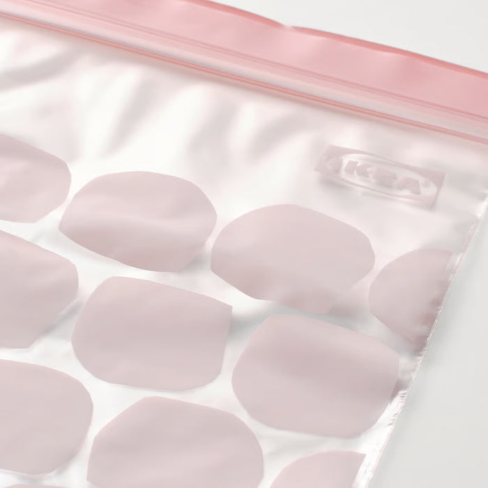 IKEA ISTAD light pink airtight resealable bags with multiple compartments
