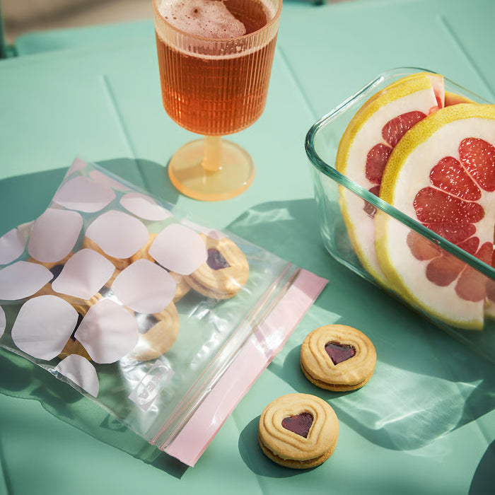  IKEA ISTAD light pink resealable bag 1L product shot on white background