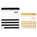 IKEA ISTAD resealable bags black and yellow patterned pack of two sizes on white background #50525642