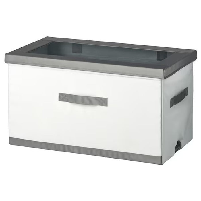 IKEA JÄTTEBJÖRN Box with lid, white/grey, 81x45x44 cm