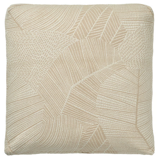 IKEA JÄTTEGRAN off-white cushion cover with textured leaf pattern, square shape #70572246