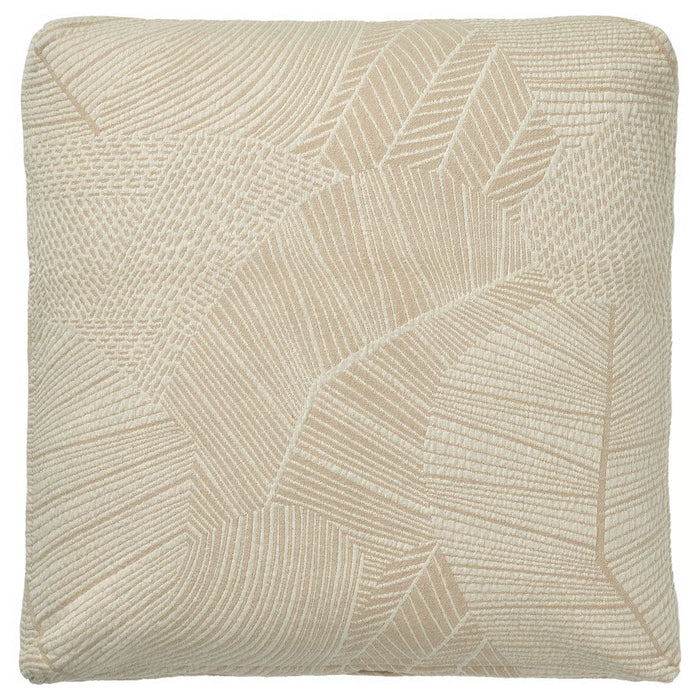 IKEA JÄTTEGRAN off-white cushion cover with textured leaf pattern, square shape #70572246