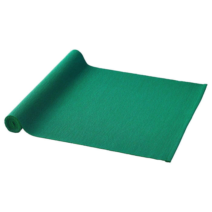 IKEA Place mat,  natural,black with Table-runner, dark green, 35x130 cm