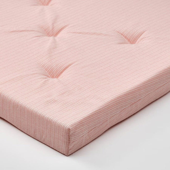 Close-up of the durable and comfortable fabric of the JUSTINA Pink/White, Chair Pad-00571641          
