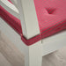 Close-up of IKEA JUSTINA Chair Pad, Red/Grey – High-quality chair pad, measuring 42x40 cm, featuring a red and grey color combination for enhanced comfort and aesthetic appeal-40587150