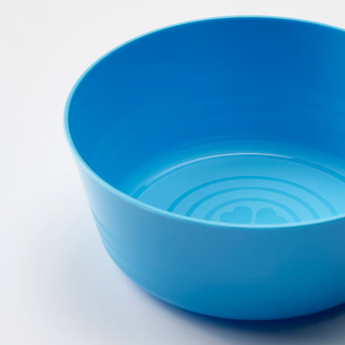 IKEA KALAS colourful kids bowls arranged showing seasonal edition colour variety up close