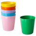 IKEA KALAS kids mugs set of 6 stacked in mixed colours yellow orange purple blue pink green #40620282