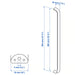 Measurement illustration of IKEA KALERUM stainless steel handle 394mm