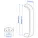  IKEA KALERUM handle technical illustration showing dimensions hole spacing and depth measurements