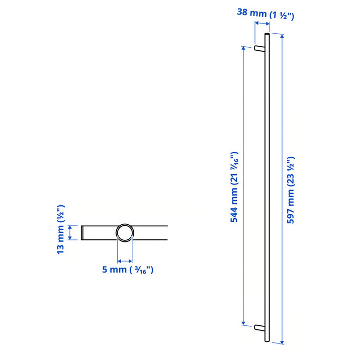 IKEA KALLRÖR Handle, Stainless Steel 597mm | Kitchen Cabinet Upgrade