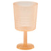 IKEA KALLSINNIG orange plastic wine glass ribbed design elegant stemmed shape 32cl #80623636