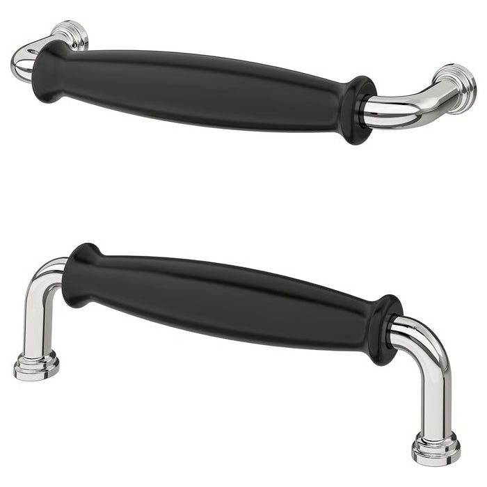 IKEA KLINGSTORP matte black chrome-plated cabinet handle 141mm close-up product view #20567228