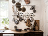  IKEA KLOCKREN pan lids styled in kitchen with wooden countertop pots and plants