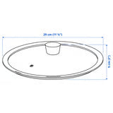 Measurement diagram for IKEA KLOCKREN pan lid showing 29cm diameter and 5cm height