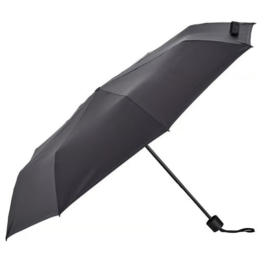 IKEA KNALLA foldable black umbrella closed with steel frame and polyester fabric #90477639