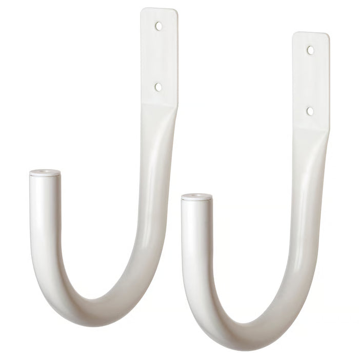 IKEA KNÖLFLY white tie-back hooks for curtains, pack of 2 #00317914
