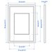 IKEA KNOPPÄNG frame dimension illustration showing frame height width and depth measurements