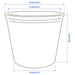 IKEA KÖRSBÄRSBJÖRK plant pot 9cm dimension diagram showing height outside diameter and inside measurements