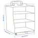 Measurement diagram of IKEA KOMPISHÄNG hanging storage with 3 compartments