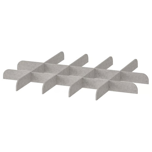 IKEA KOMPLEMENT pull-out tray divider light grey multiple fabric compartments for PAX wardrobe 75x58cm #60466798