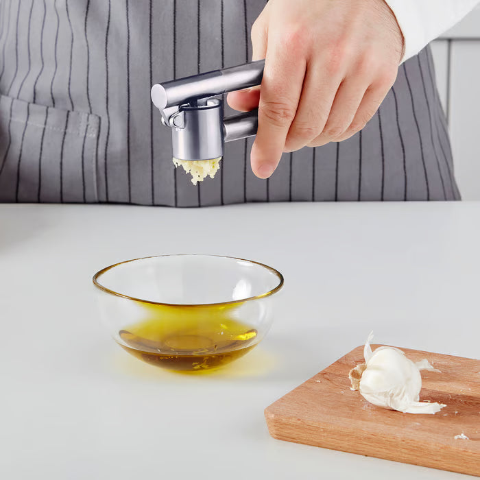 IKEA KONCIS Garlic Press Stainless Steel — No Peeling Needed | Easy Clean, Robust Kitchen Tool