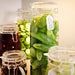 IKEA KORKEN clear glass jar with airtight metal clasp lid, 2L, front view on white background #10213548