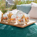 IKEA KORKEN glass jars with layered salad and food outdoors on wooden board
