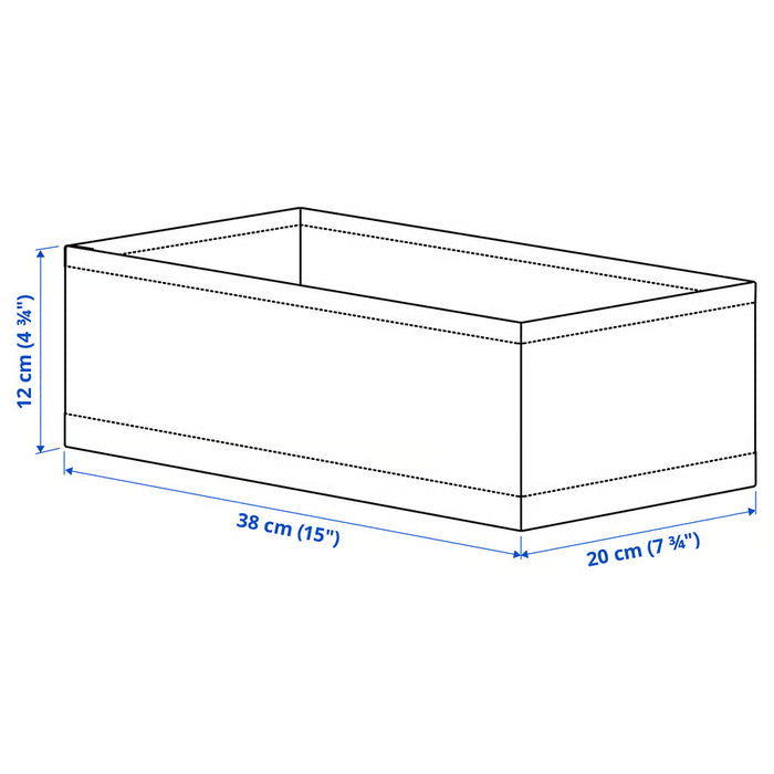 IKEA KOSINGEN light grey box with accessories stored inside showing organised drawer layout